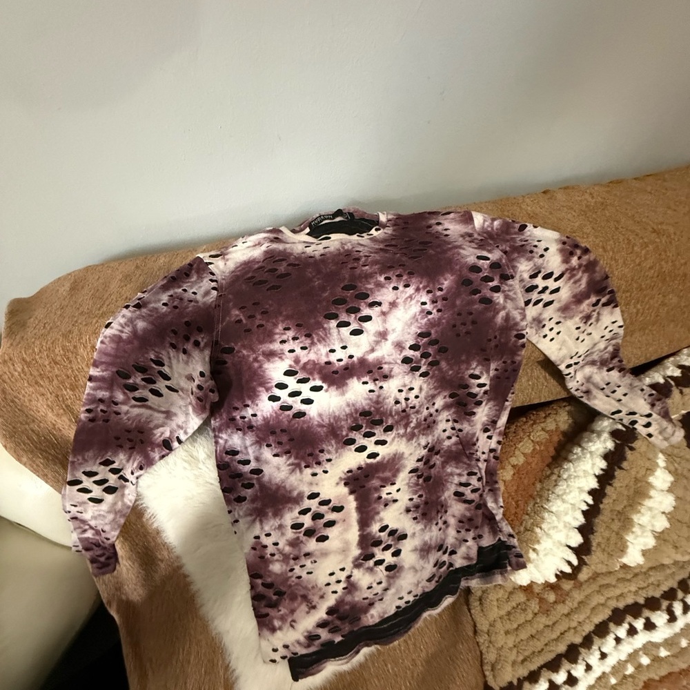 Tie-Dye Distressed Sweatshirt